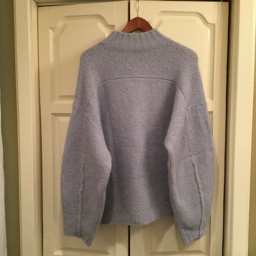 NWOT Philip Lim 3.1 sky light blue boxy alpaca wool sweater - Picture 3 of 9